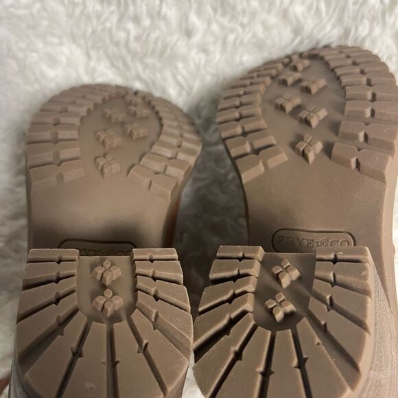 New Frye and Co. synthetic Brown lace Boots with side zipper SZ6.5M - Picture 8 of 11